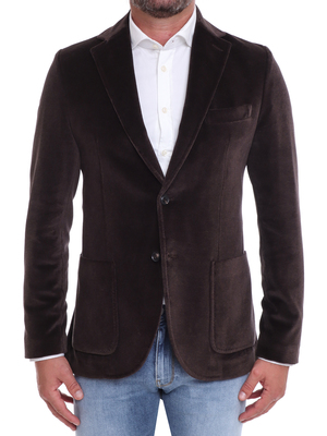 giacca circolo 1901 cashmere touch velluto marrone