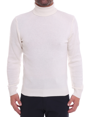 sweater malo turtleneck lambswool white
