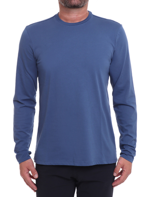 t-shirt majestic filatures cotone smooth touch blu