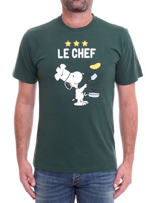 t-shirt mc2 saint barth snoopy chef green