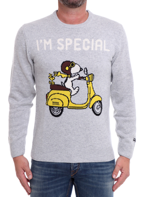 sweater mc2 saint barth crewneck snoopy special grey