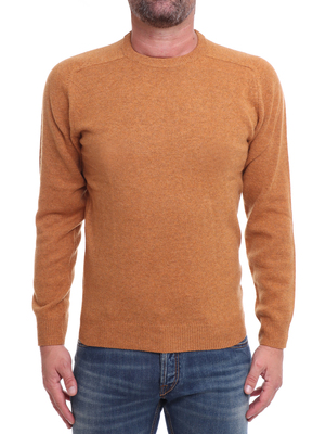 sweater alan paine crew neck lambswool orange