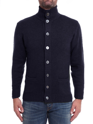 sweater alan paine jacket lambswool blue