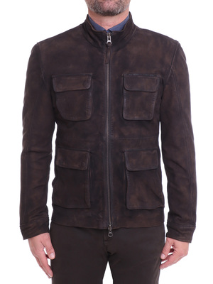 field jacket pro leather leather brown